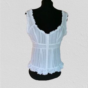 Women's guess brand white sleeveless blouse
